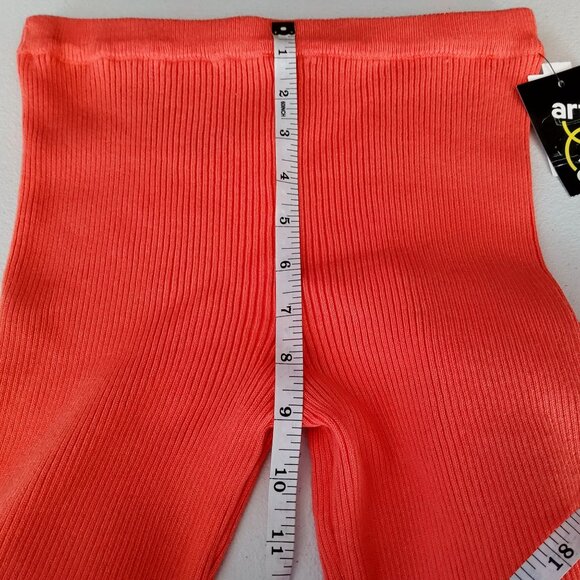 Art Class Womens Ribbed Flare Pants M Polyester Rayon Red• Lay flat to dry - Picture 5 of 10